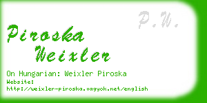 piroska weixler business card